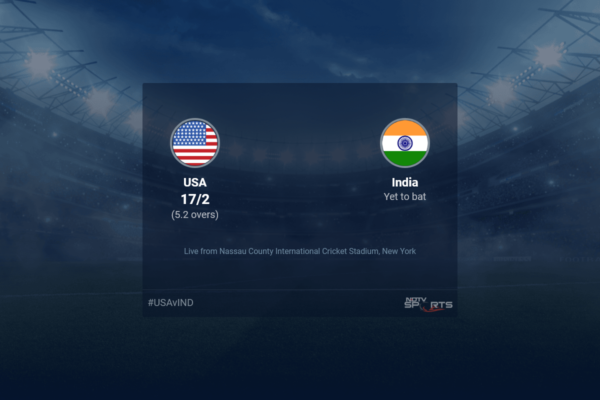 USA vs India live score over Match 25 T20 1 5 updates