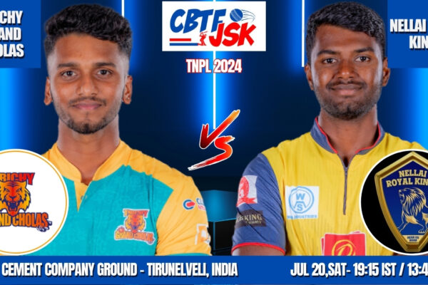 Trichy Grand Cholas vs Nellai Royal Kings Today Match Prediction & Live Odds - TNPL 2024