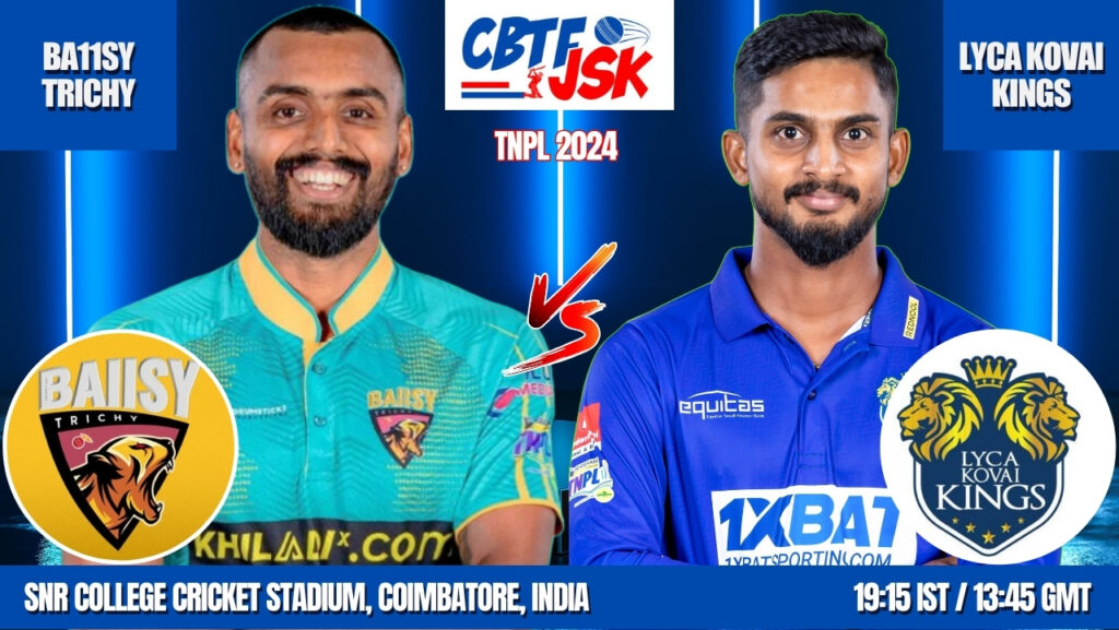 Trichy Grand Cholas vs Lyca Kovai Kings Today Match Prediction & Live Odds - TNPL 2024