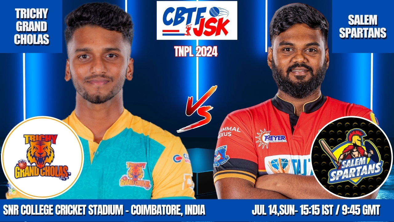 Salem Spartans vs Trichy Grand Cholas Today Match Prediction & Live Odds - TNPL 2024