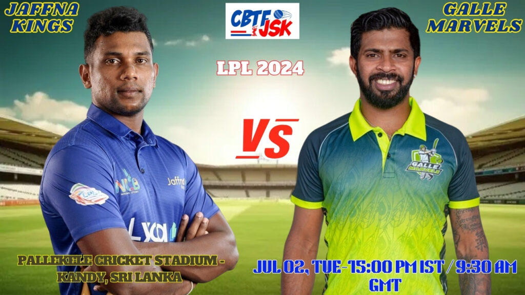 Jaffna Kings vs Galle Marvels Today Match Prediction & Live Odds - LPL 2024