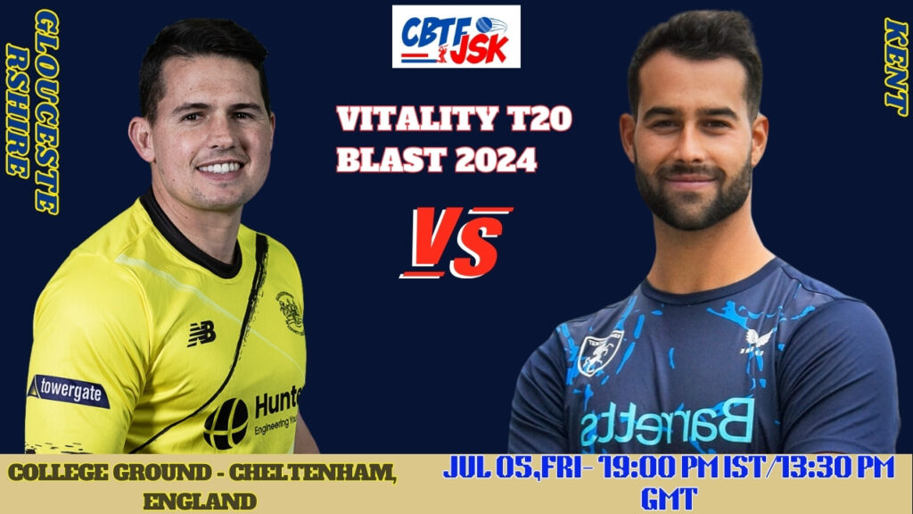 Gloucestershire vs Kent Today Match Prediction & Live Odds - Vitality T20 Blast 2024