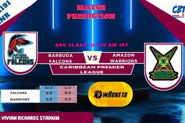 Antigua and Barbuda Falcons vs Guyana Amazon Warriors, CPLT20, Today Match Prediction