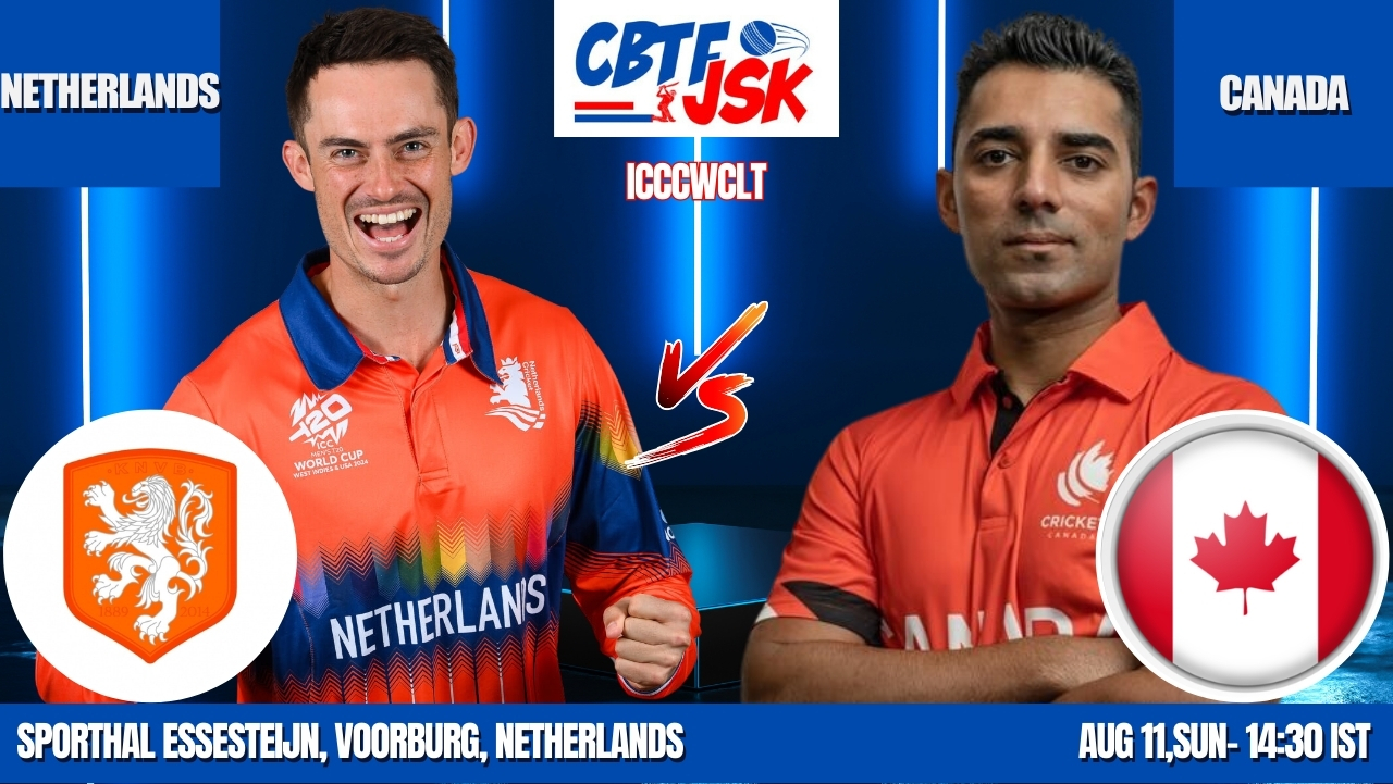 Netherlands vs Canada, ICCCWCLT, Today Match Prediction