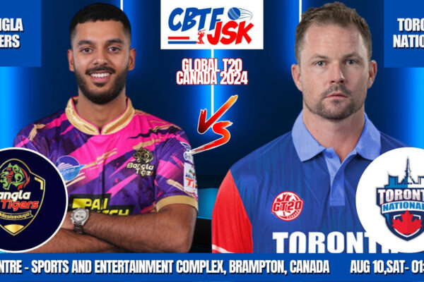 Bangla Tigers Mississauga vs Toronto Nationals, GBLT20, Today Match Prediction