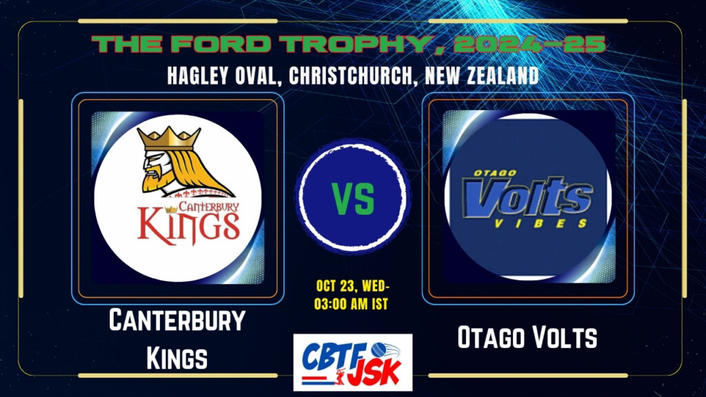 Canterbury Kings vs Otago Volts, FT, Today Match Prediction