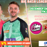 Sydney Sixers vs Melbourne Stars, BBLT20, Today Match Prediction