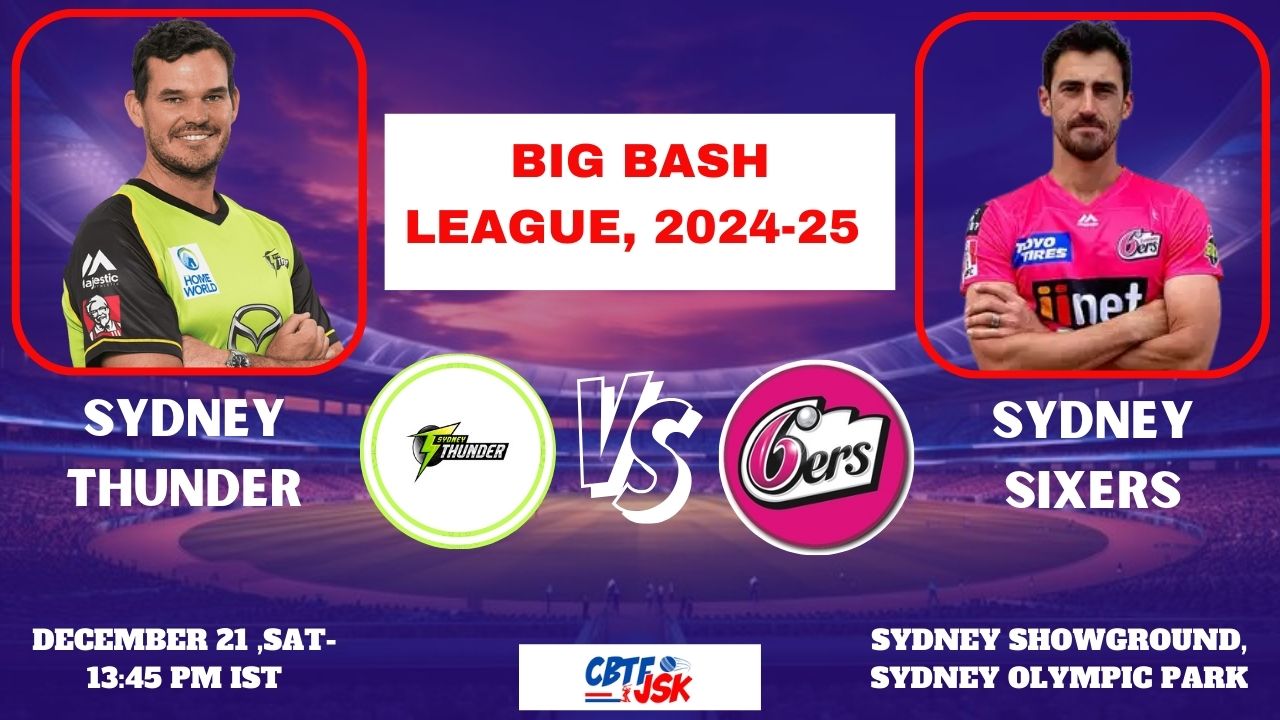 Sydney Thunder vs Sydney Sixers, BBLT20, Today Match Prediction