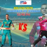 Brisbane Heat vs Sydney Sixers, BBLT20, Today Match Prediction