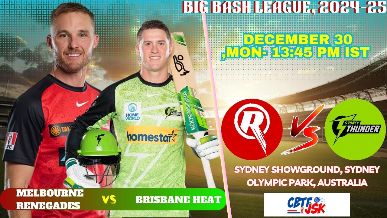 Sydney Thunder vs Melbourne Renegades, BBLT20, Today Match Prediction