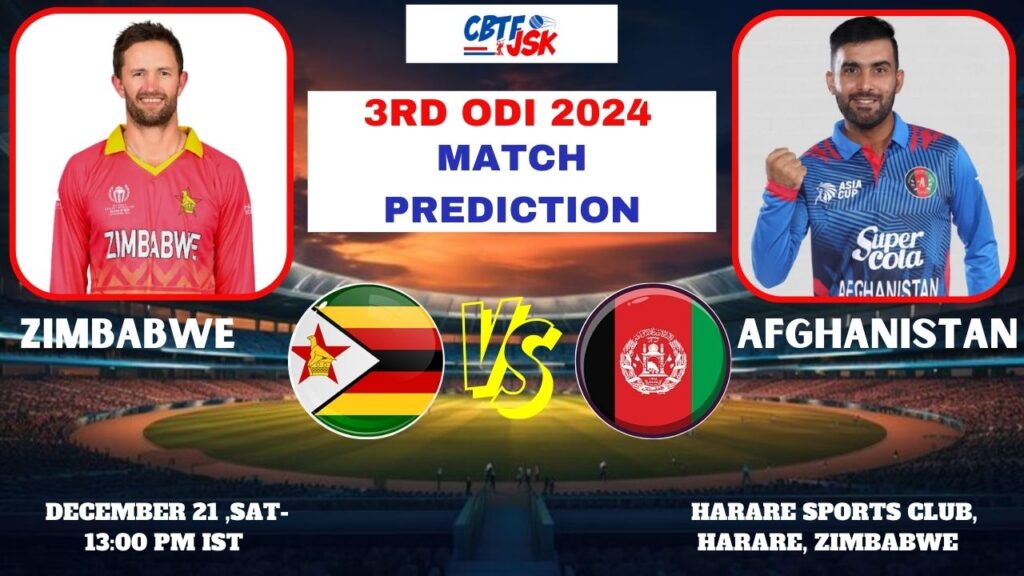 Zimbabwe vs Afghanistan, AFG vs ZIM 2024, Today Match Prediction