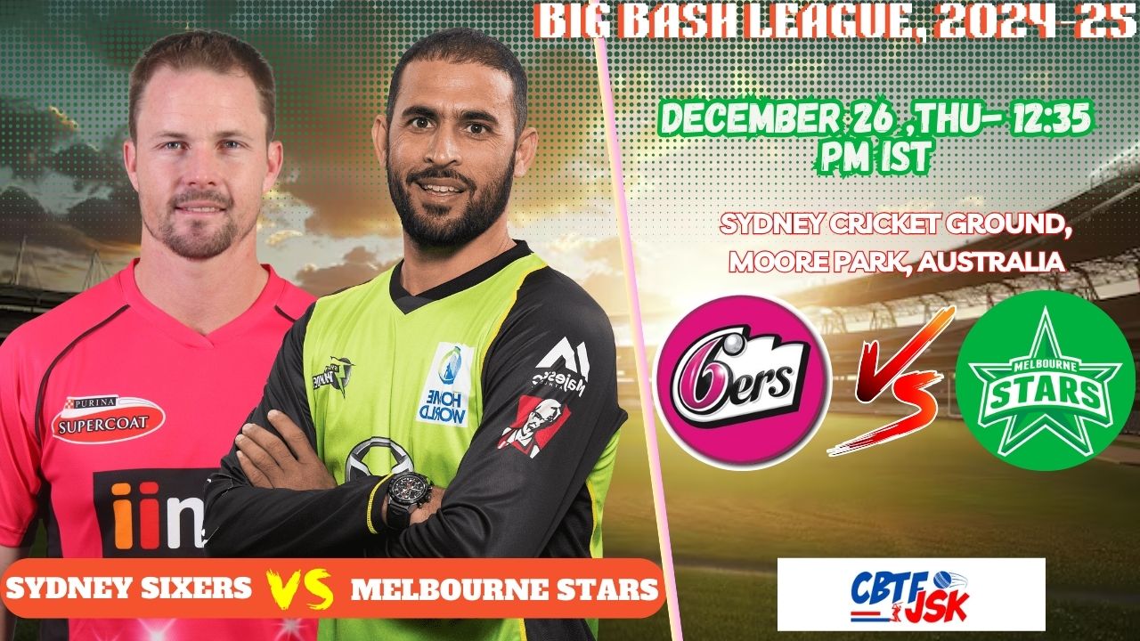 Sydney Sixers vs Melbourne Stars, BBLT20, Today Match Prediction