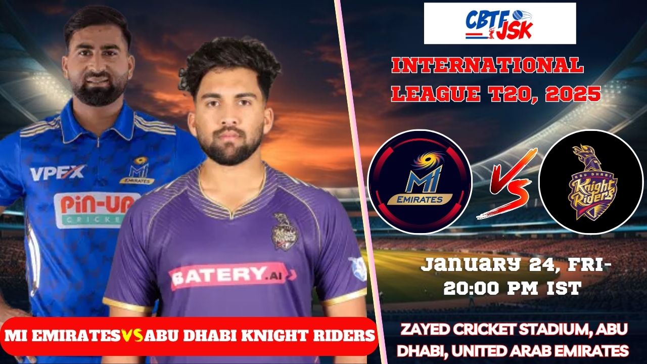 MI Emirates vs Abu Dhabi Knight Riders, ILT20, Today Match Prediction