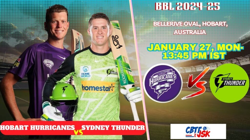 Hobart Hurricanes vs Sydney Thunder, BBLT20, Today Match Prediction