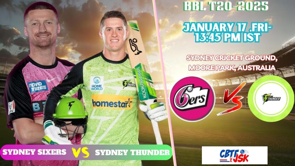 Sydney Sixers vs Sydney Thunder, BBLT20, Today Match Prediction