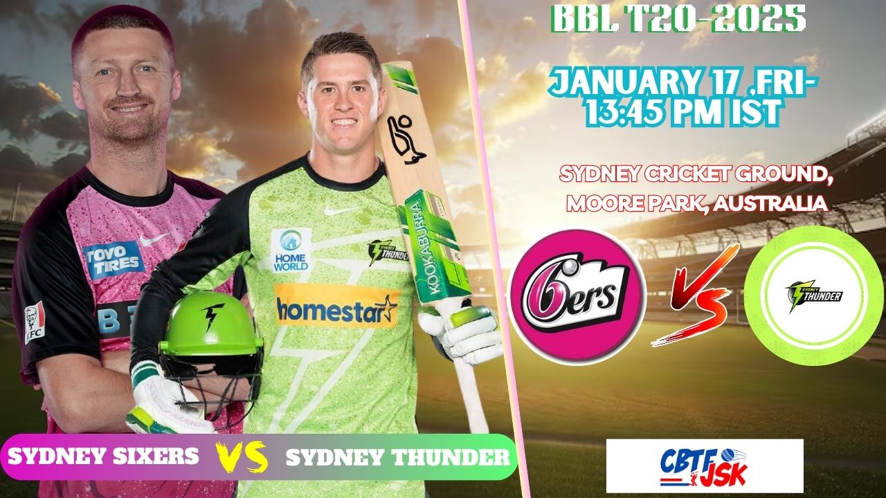 Sydney Sixers vs Sydney Thunder, BBLT20, Today Match Prediction