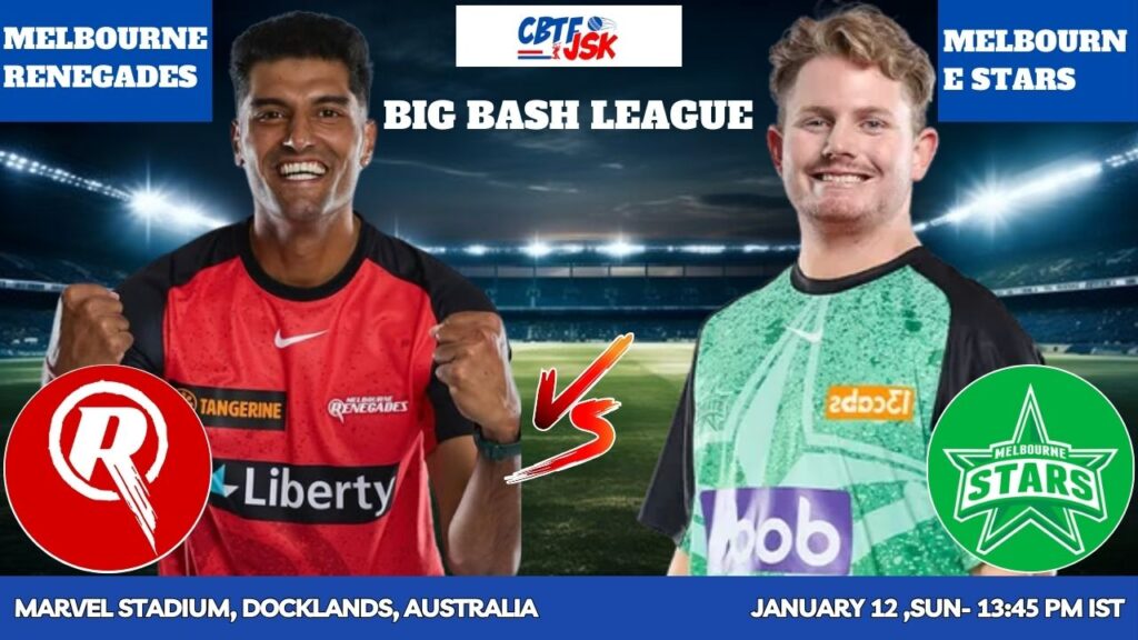 Melbourne Renegades vs Melbourne Stars, BBLT20, Today Match Prediction