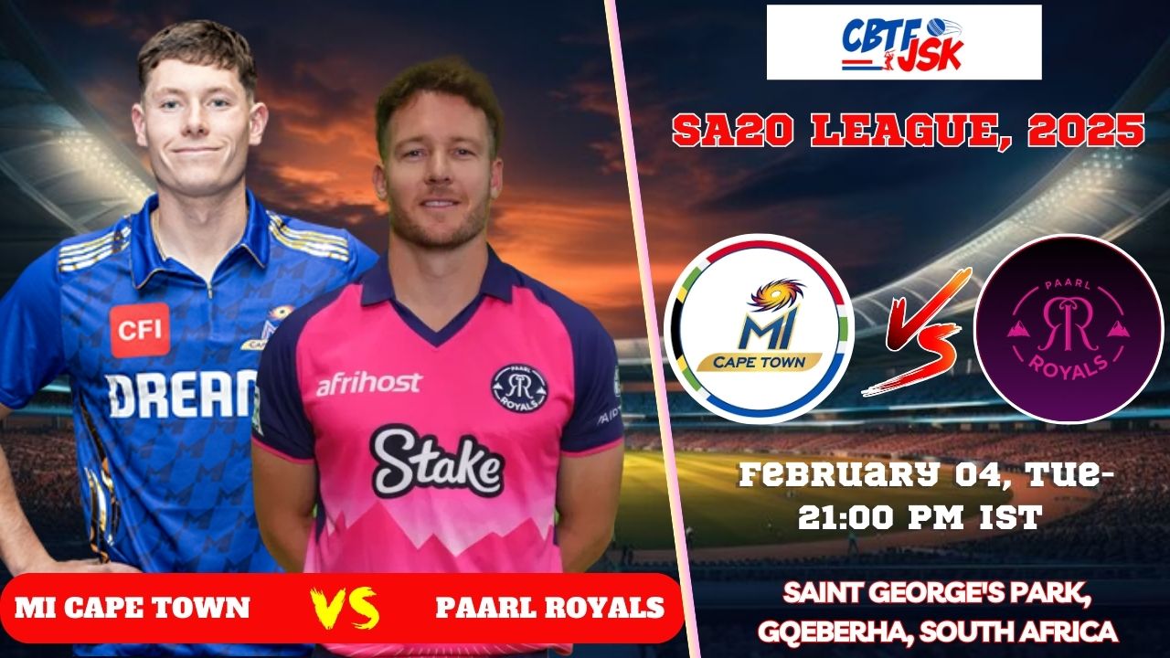 MI Cape Town vs Paarl Royals, SA20, Today Match Prediction