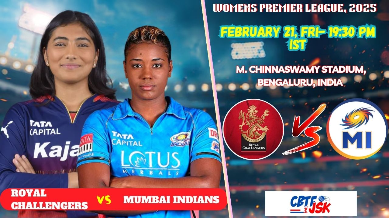 Royal Challengers Bangalore vs Mumbai Indians ​Women's, WPLT20, Today Match Prediction