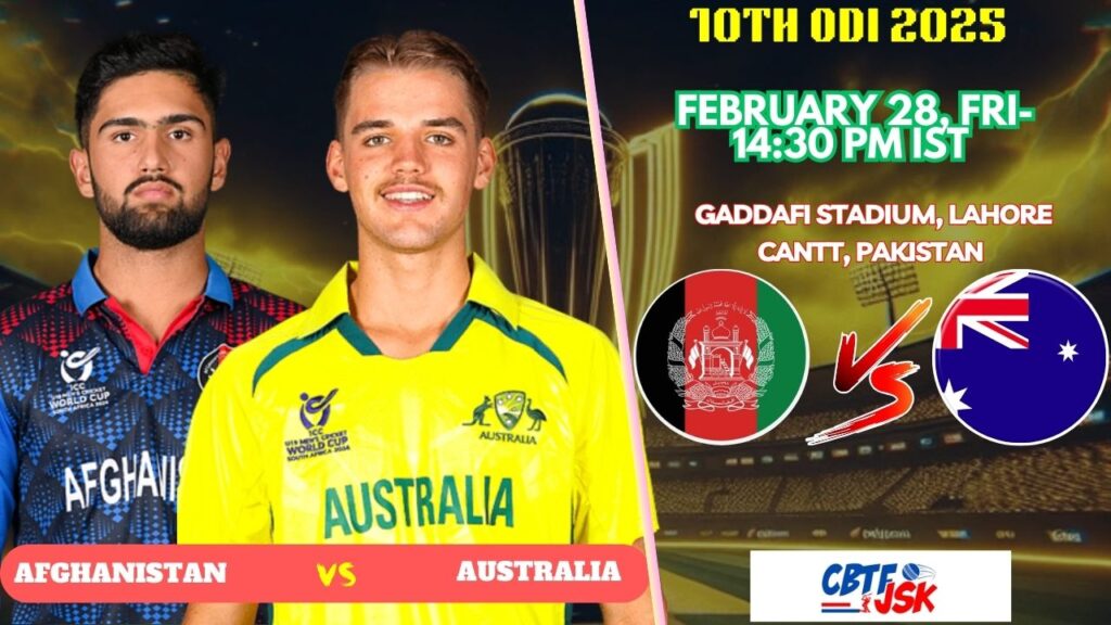 Afghanistan vs Australia, ICCCT, Today Match Prediction