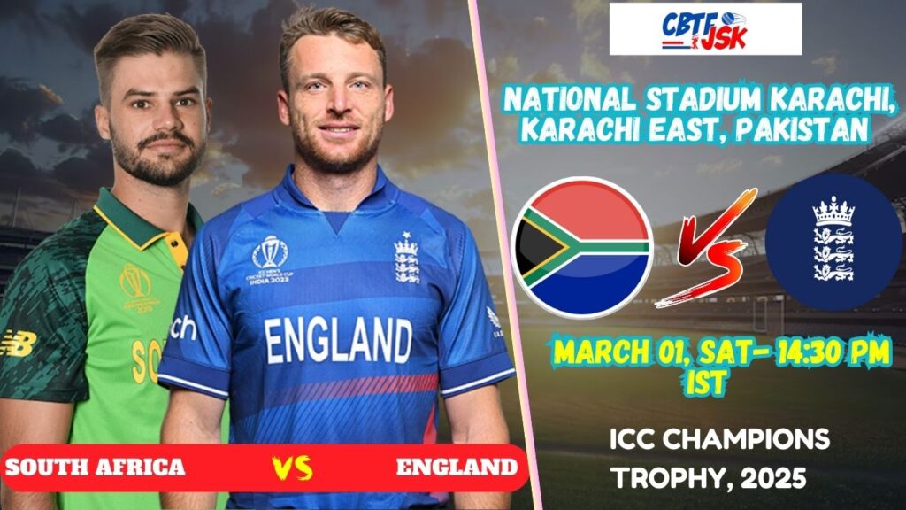 South Africa vs England, ICCCT, Today Match Prediction