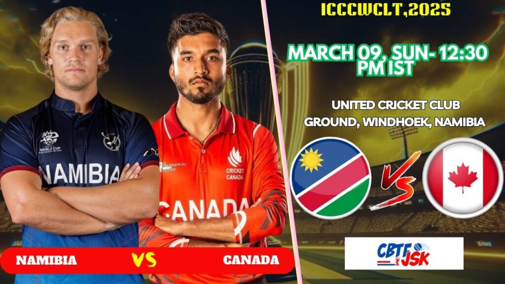 Namibia vs Canada, ICCCWCLT, Today Match Prediction