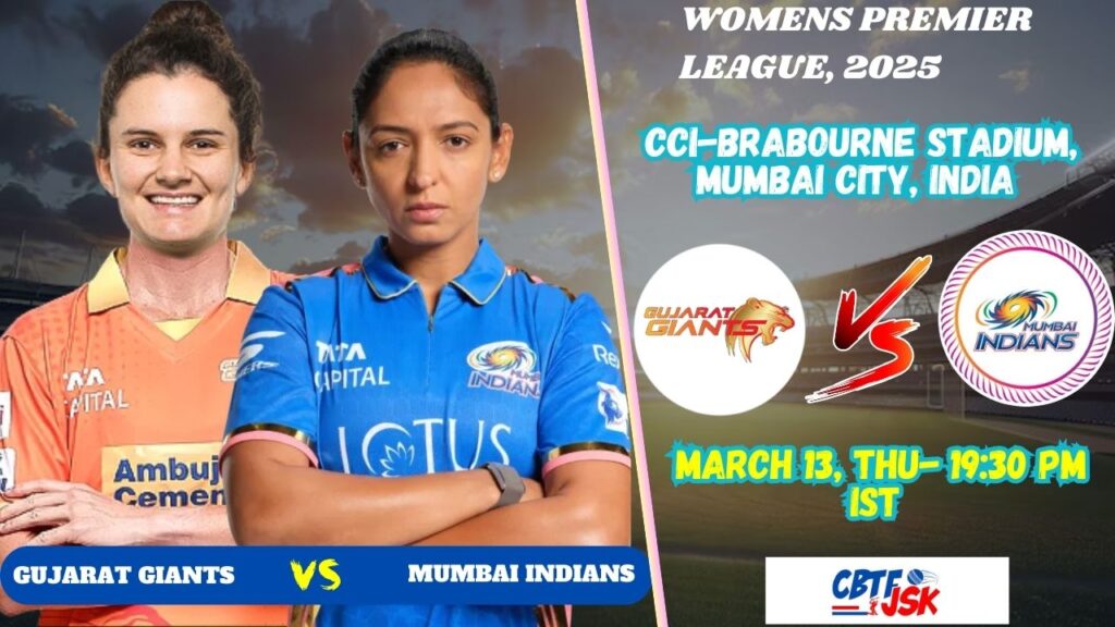 Mumbai Indians Women vs Gujarat Giants Women, WPLT20, Today Match Prediction