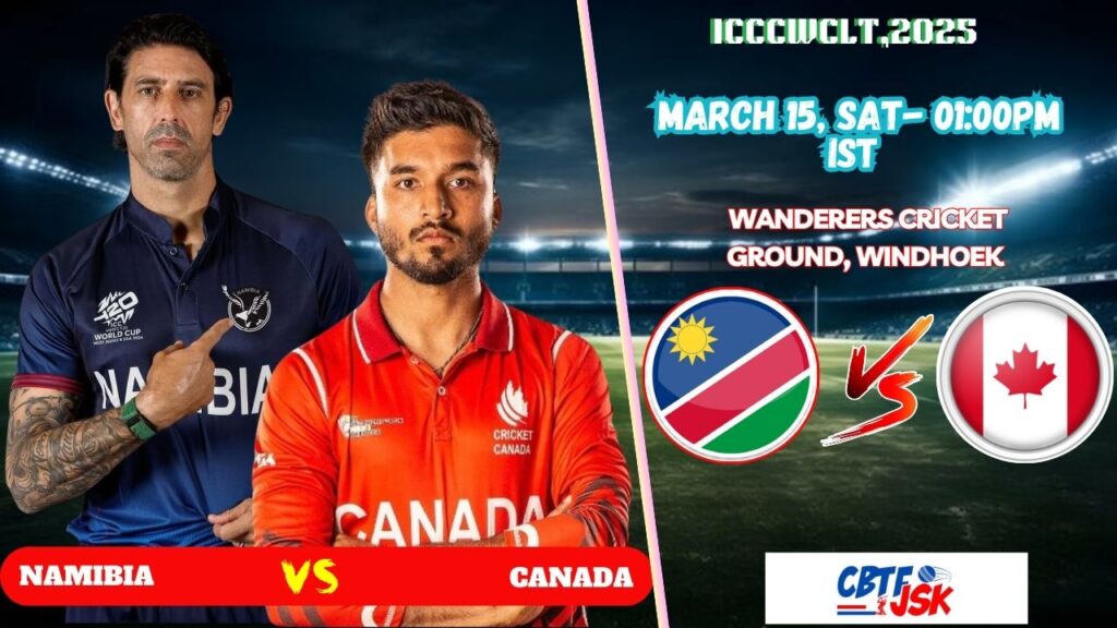 Canada vs Namibia, ICCCWCLT, Today Match Prediction