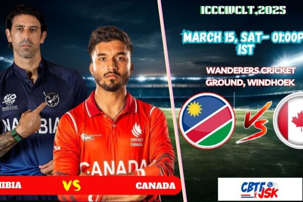 Canada vs Namibia, ICCCWCLT, Today Match Prediction