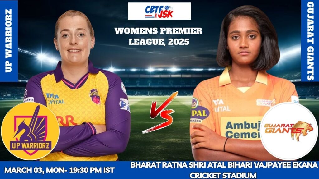 UP Warriorz Women vs Gujarat Giants Women, WPLT20, Today Match Prediction