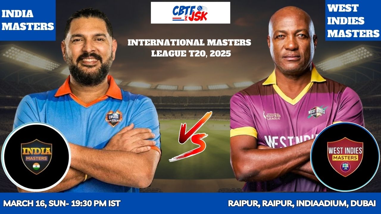 India Masters vs West Indies Masters, IMLT,Final, Today Match Prediction