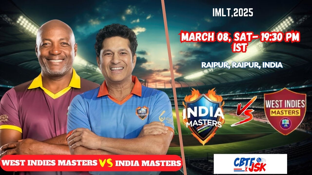 India Masters vs West Indies Masters, IMLT, Today Match Prediction