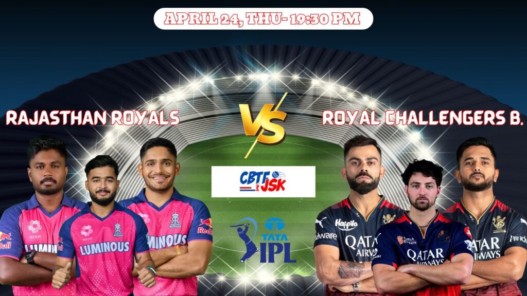 Royal Challengers Bengaluru vs Rajasthan Royals, IPLT20, Today Match Prediction