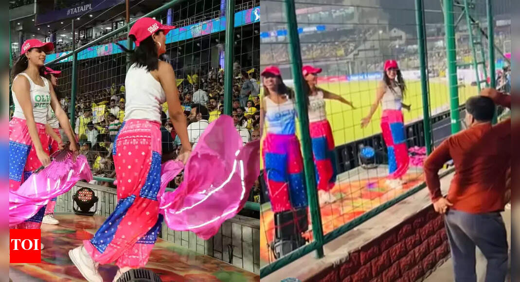 Fan goes wild imitating cheerleaders during IPL match, police steps in - WATCH | Cricket News