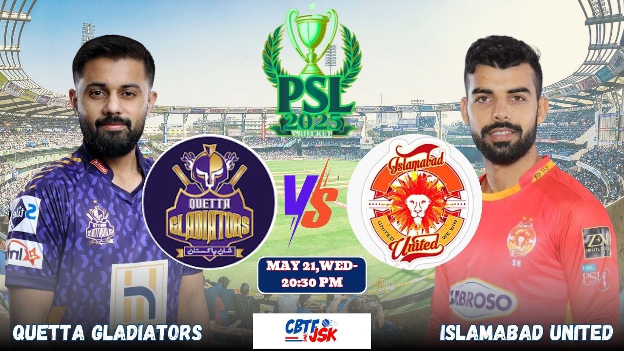 Quetta Gladiators vs Islamabad United, PSLT20, Today Match Prediction