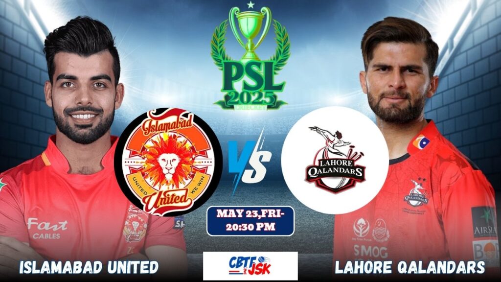 Islamabad United vs Lahore Qalandars, PSLT20, Today Match Prediction