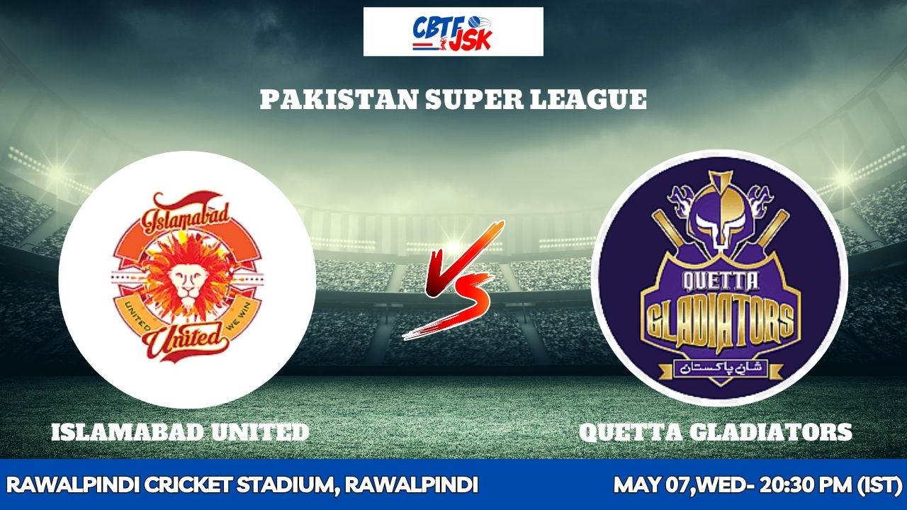 Islamabad United vs Quetta Gladiators, PSLT20, Today Match Prediction