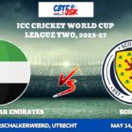 United Arab Emirates vs Scotland, ICCCWCLT, Today Match Prediction