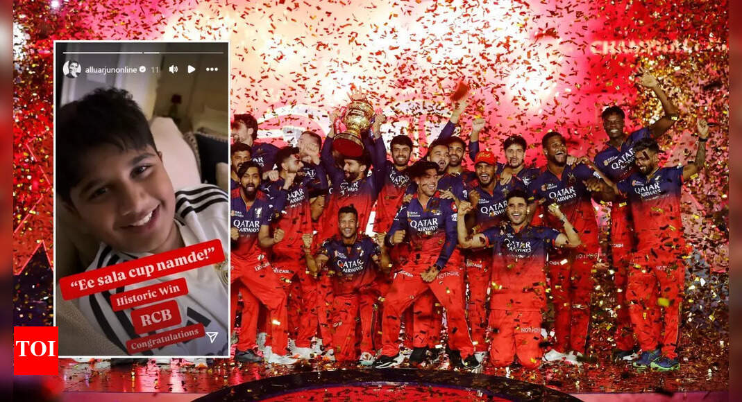 'I cannot say Ee Sala Cup Lollipop': Allu Arjun's son overcome with emotion following RCB's historic win | Cricket News