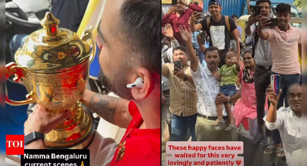 Namma Bengaluru! Anushka Sharma joins Virat Kohli for RCB's IPL victory celebrations; crowd goes crazy - WATCH | Cricket News