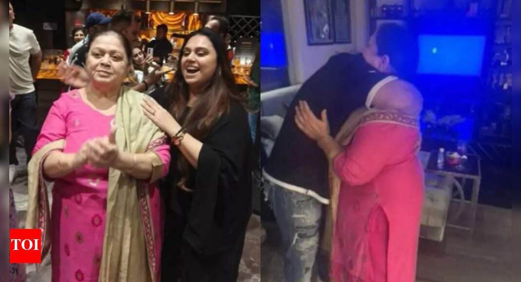 RCB end trophy drought: Virat Kohli's mother celebrates emotional IPL win with family; pictures go viral | Cricket News