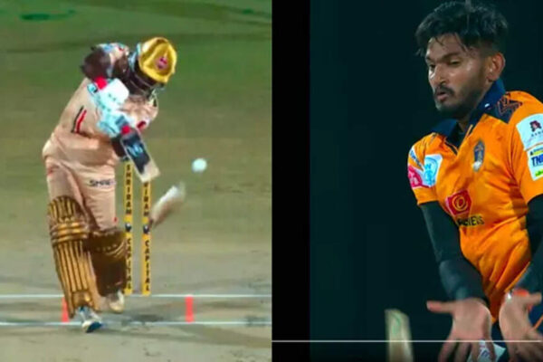 OH NO! TNPL player’s bat breaks in the middle, hits bowler on the leg; watch video | Cricket News OH NO! TNPL player's bat breaks in the middle, hits bowler on the leg; watch video | Cricket News