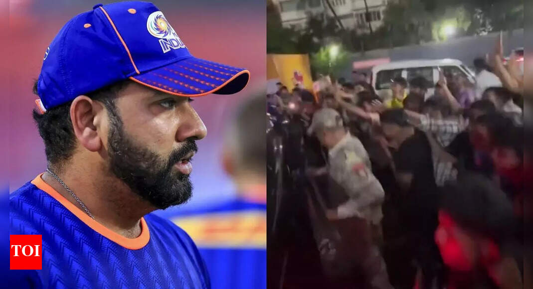 Watch: Rohit Sharma mobbed by crowd amid Mumbai rain; video goes viral | Cricket News