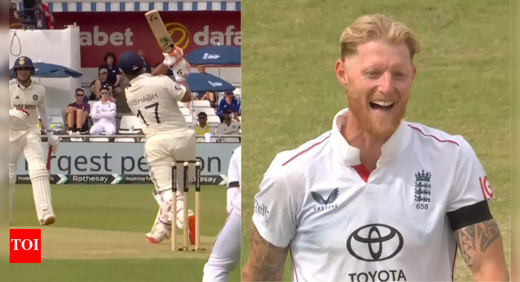 IND vs ENG: Ben Stokes bursts out laughing after Rishabh Pant smacks him down the ground for four - watch | Cricket News