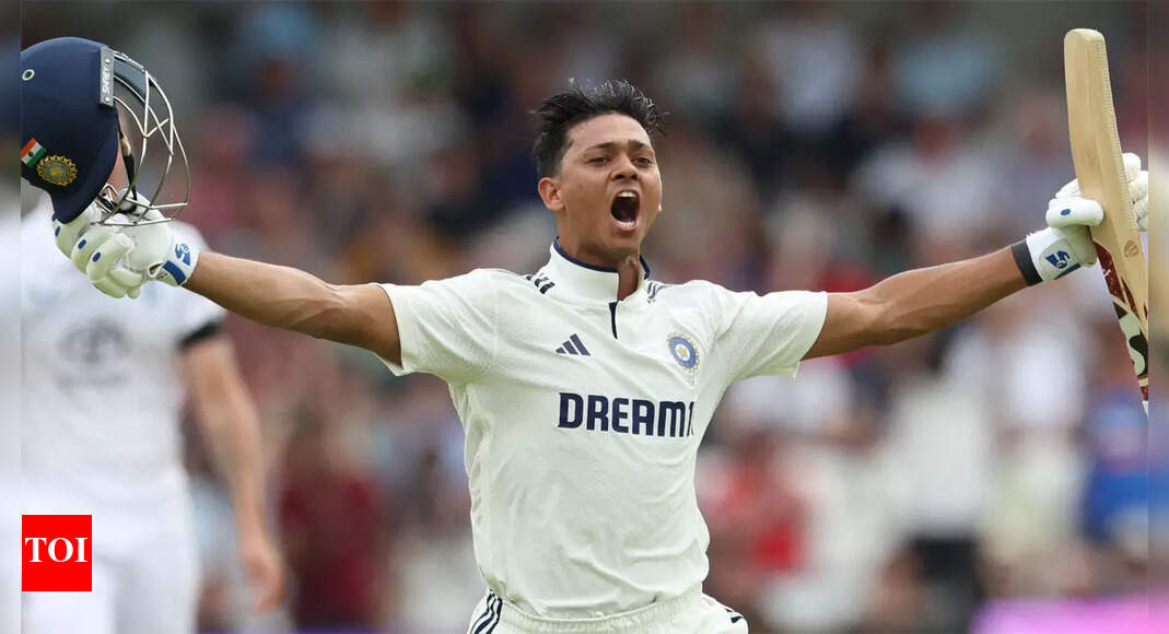 From 99 to 100! Yashasvi Jaiswal's century celebration leaves 14-year-old Vaibhav Suryavanshi starstruck - WATCH | Cricket News