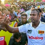 Angelo Mathews gets big flowery send off as Sri Lanka draw first Test against Bangladesh