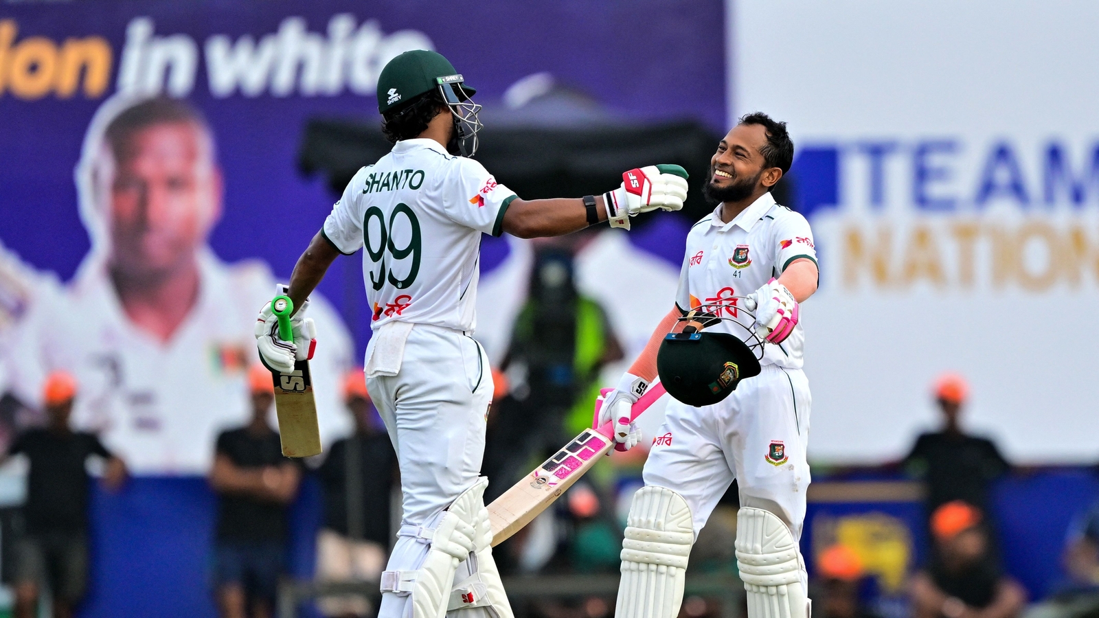 Najmul Shanto and Mushfiqur Rahim script epic Galle revival, but Angelo Mathews leaves pair 3 runs shy of history