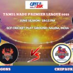 Dindigul Dragons vs Chepauk Super Gillies, TNPLT20, Today Match Prediction