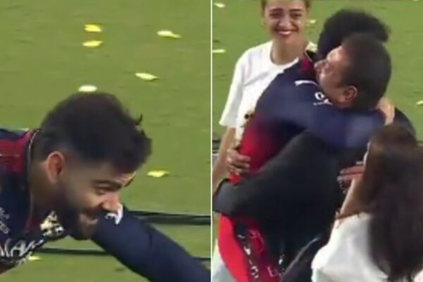 Virat Kohli turns into a kid the moment he sees Ravi Shastri, runs and jumps into his arms in pure joy after IPL win