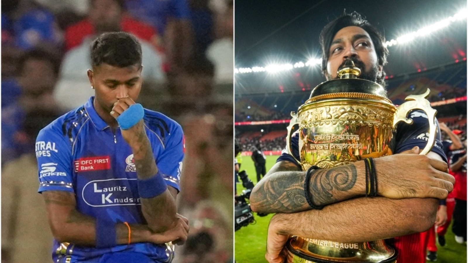Hardik Pandya in tears after brother Krunal fulfils promise of adding 9th IPL trophy in 11 years to the Pandya household